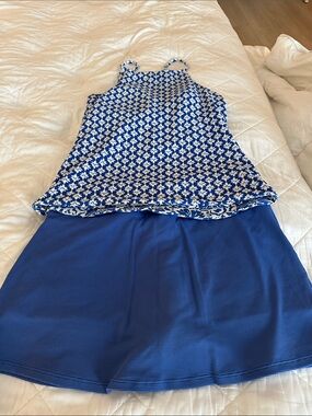 Tommy Bahama Blue and White Floral Swim Tankini Set